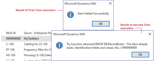 Using Try Functions in Navision 2016 (3/3)